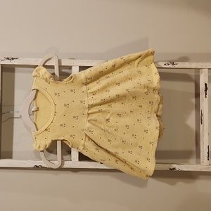 Tullabee Quincy Mae 100% Organic Cotton Yellow Floral Dress 18-24 Months